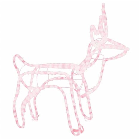 Kerstfiguur rendier warmwit 60x30x60 cm 2