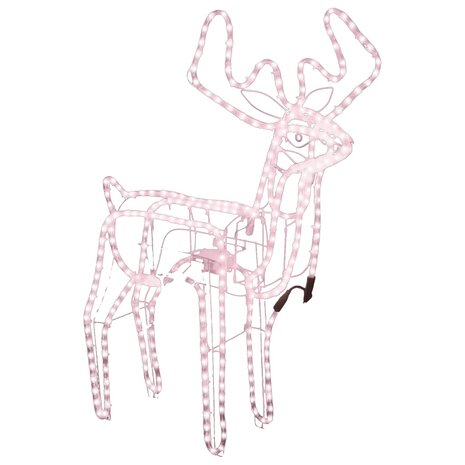 Kerstfiguur rendier met bewegende kop warmwit 76x42x87 cm 2