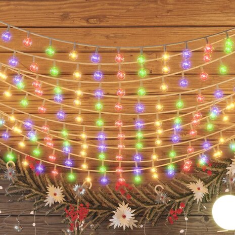 Lichtsnoer met 200 LED&apos;s 8 functies meerkleurig 20 m 4