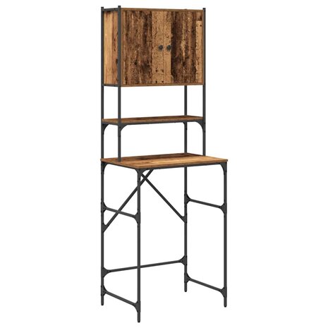 Wasmachinekast Oud hout 68 x 48,5 x 194 cm 1 x Wasmachinekast 2