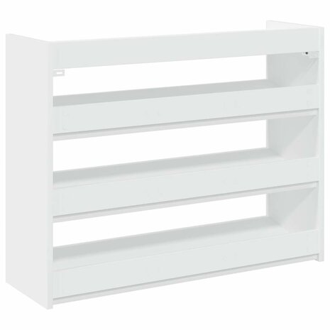 Schoenenrek 80x25x62 cm bewerkt hout wit 6