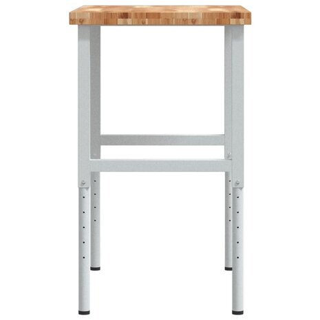 Werkbank rechthoekig 100x60x(73-99,5) cm massief acaciahout 6