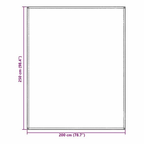 Tenttapijt Blauwgrijs 250 x 200 cm Polyetheen 9