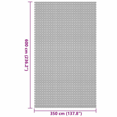 Tenttapijt Antraciet 600 × 350 cm Polyester 7