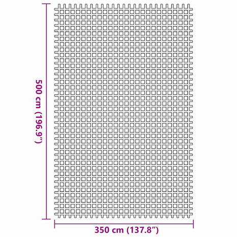 Tenttapijt Blauw 500 × 350 cm Polyester 7