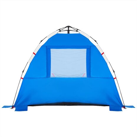 Strandtent 3-persoons waterdicht snelontgrendeling azuurblauw 8