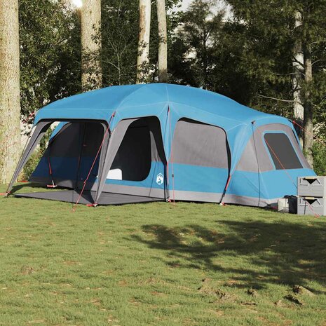 Familietent met verandakoepel 9-persoons waterdicht blauw 1