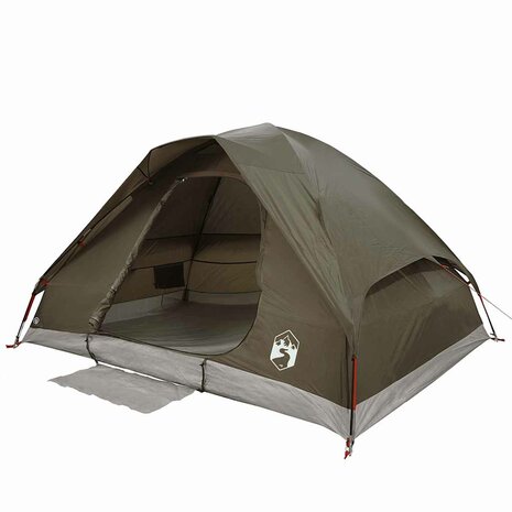 Koepeltent 2-persoons waterdicht bruin 4