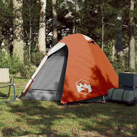 Koepeltent 2-persoons waterdicht oranje 3