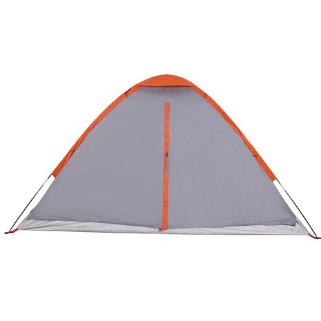 Koepeltent 2-persoons waterdicht grijs en oranje 7