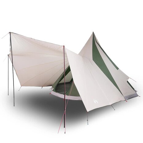 Familie Tipi Tent met dak Groen en beige 510 x 690 x 330 cm 3
