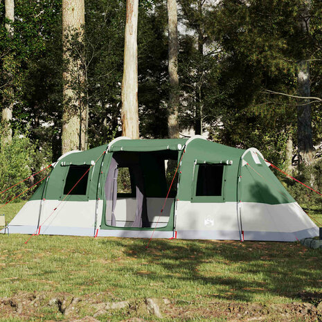Tunneltent 6-persoons waterdicht groen 1