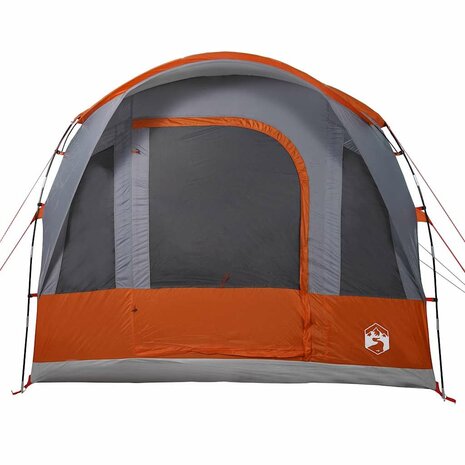 Tunneltent 3-persoons waterdicht grijs en oranje 6