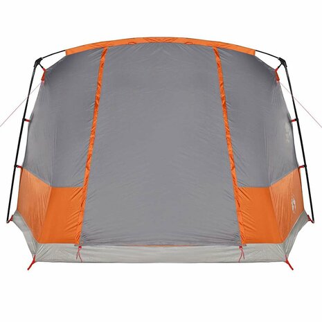 Tunneltent 4-persoons waterdicht grijs en oranje 9
