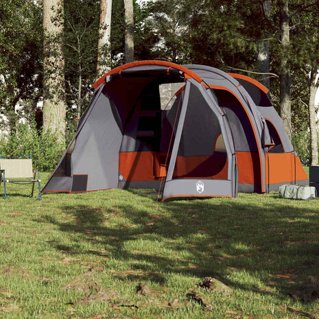 Tunneltent 4-persoons waterdicht grijs 4
