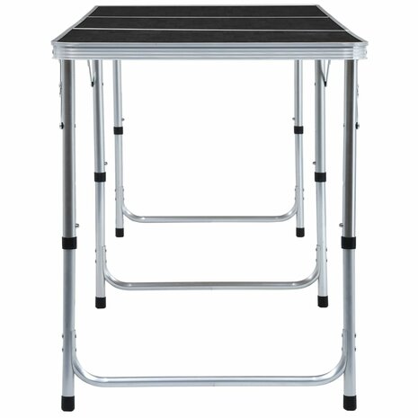 Campingtafel inklapbaar 180x60 cm aluminium grijs 4