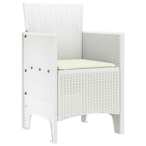 Tuinstoel 2 pcs Wit 53 x 49 x 85 cm PP 4