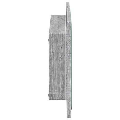 Badkamerspiegel 60x8,5x38 cm bewerkt hout grijs sonoma eiken 7