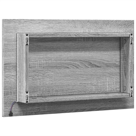 Badkamerspiegel 60x8,5x38 cm bewerkt hout grijs sonoma eiken 8