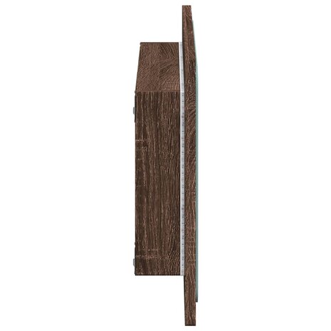Badkamerspiegel met LED 60x8,5x38 cm bewerkt hout bruin eiken 7