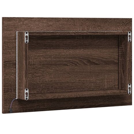 Badkamerspiegel met LED 60x8,5x38 cm bewerkt hout bruin eiken 8