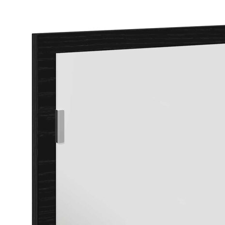 Badkamerspiegel met LED-verlichting 60x8,5x37 cm zwart eiken 9