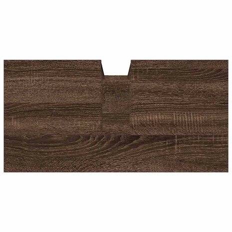 Wastafelkast 60x30x60 cm bewerkt hout bruin eikenkleurig 9