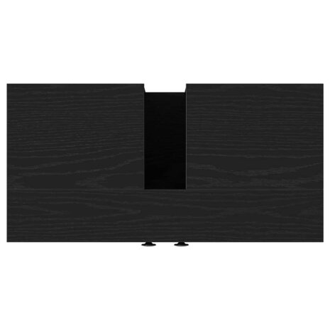 Wastafelkast 60x30x60 cm spaanplaat zwart eikenkleurig 9