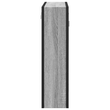 Badkamerspiegelkast 60x16x60 cm bewerkt hout grijs sonoma eiken 7