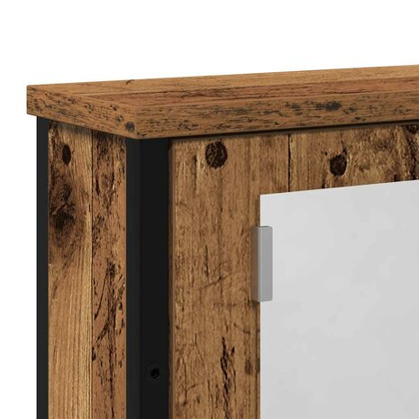 Badkamerspiegelkast 42x12x60 cm bewerkt hout oud hout 8
