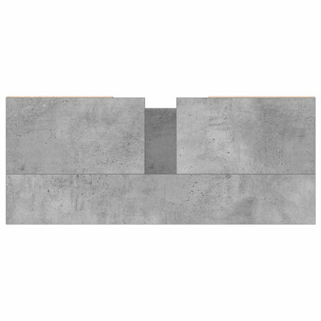 Badkamerkast 80x33x60 cm bewerkt hout betongrijs 9
