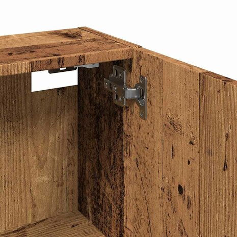 Badkamerkast wandgemonteerd 32x20x67 cm oud houtkleurig 8