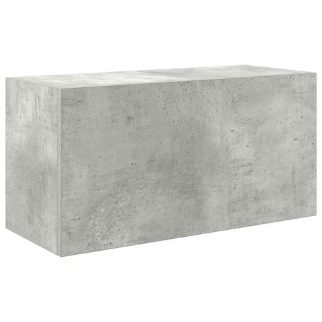 Badkamerwandkast 60x25x30 cm bewerkt hout betongrijs 2