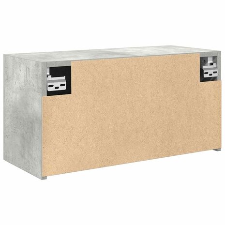 Badkamerwandkast 60x25x30 cm bewerkt hout betongrijs 8