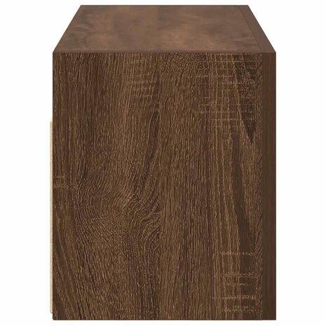 Badkamerwandkast 60x25x30 cm bewerkt hout bruin eikenkleur 7