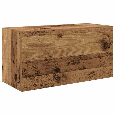 Badkamerwandkast 60x25x30 cm bewerkt hout oud houtkleurig 2