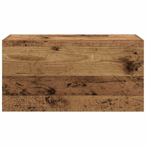Badkamerwandkast 60x25x30 cm bewerkt hout oud houtkleurig 6