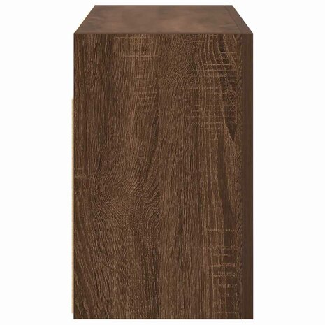 Badkamerwandkast 60x25x40 cm bewerkt hout bruin eikenkleur 7
