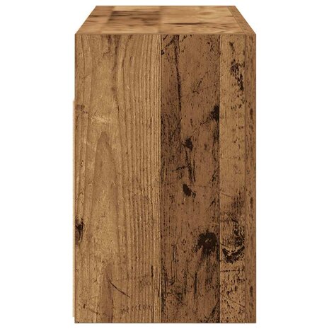 Badkamerwandkast 60x25x40 cm bewerkt hout oud houtkleurig 7