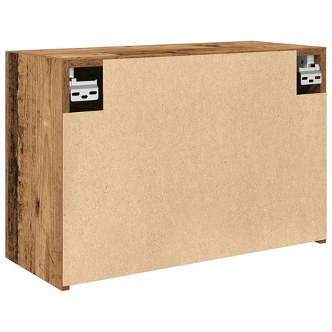 Badkamerwandkast 60x25x40 cm bewerkt hout oud houtkleurig 8