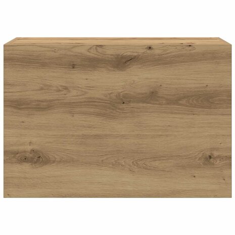 Badkamerwandkast 60x25x40 cm bewerkt hout artisanaal eikenkleur 6