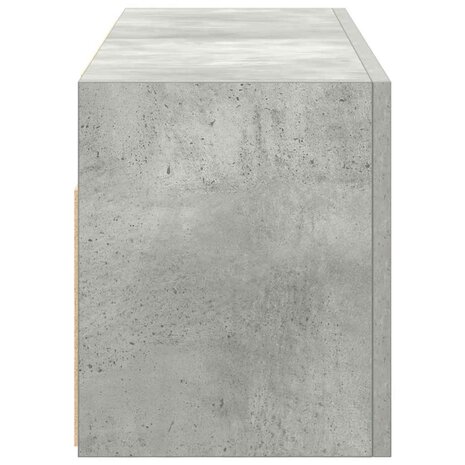 Badkamerwandkast 80x25x30 cm bewerkt hout betongrijs 7