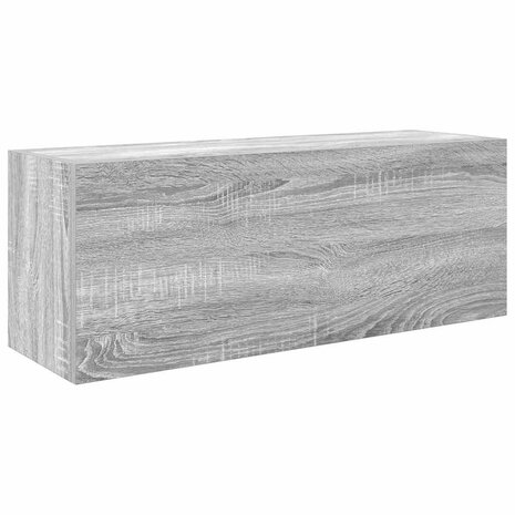 Badkamerwandkast 80x25x30 cm bewerkt hout grijs sonoma eiken 2