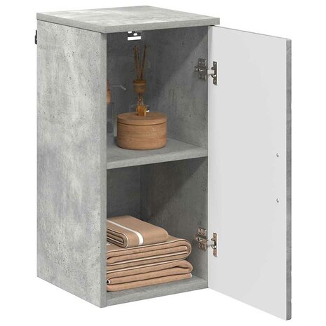 Badkamerkast Betongrijs 30 x 31.5 x 61 cm Bewerkt hout 3