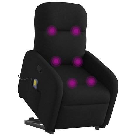 Sta-op-massagestoel verstelbaar stof zwart 3