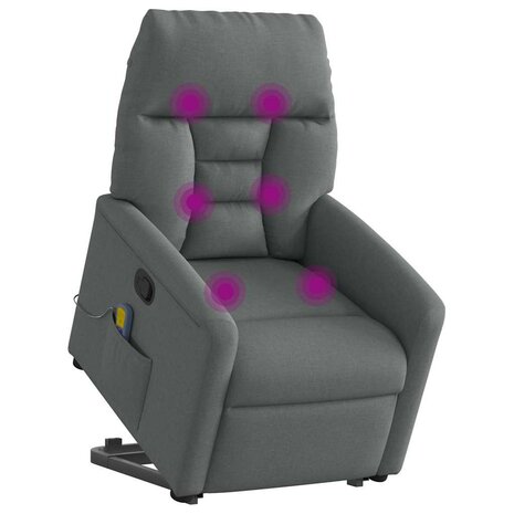 Sta-op-massagestoel verstelbaar stof donkergrijs 3