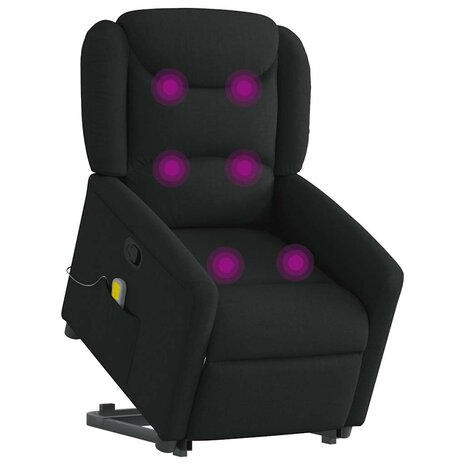 Sta-op-massagestoel verstelbaar stof zwart 3