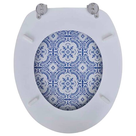 Toiletbril van MDF met porselein dessin  5