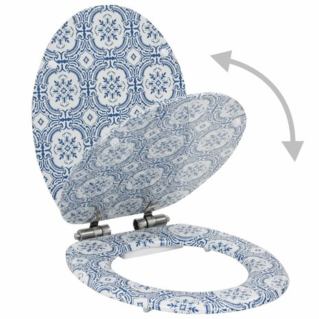 Toiletbril met soft-close deksel porselein MDF 2