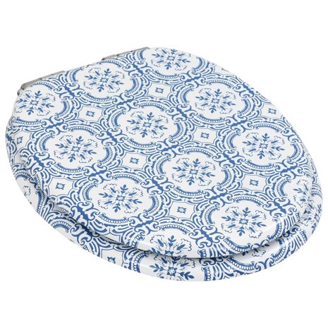 Toiletbrillen 2 st met soft-close deksels MDF porseleinontwerp 4